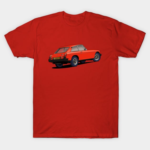 1975 MGB GT classic British sports car T-Shirt by Webazoot